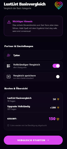 Vergleichs-Optionen
